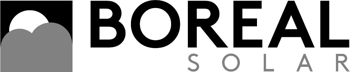 Greyscale Boreal Solar logo